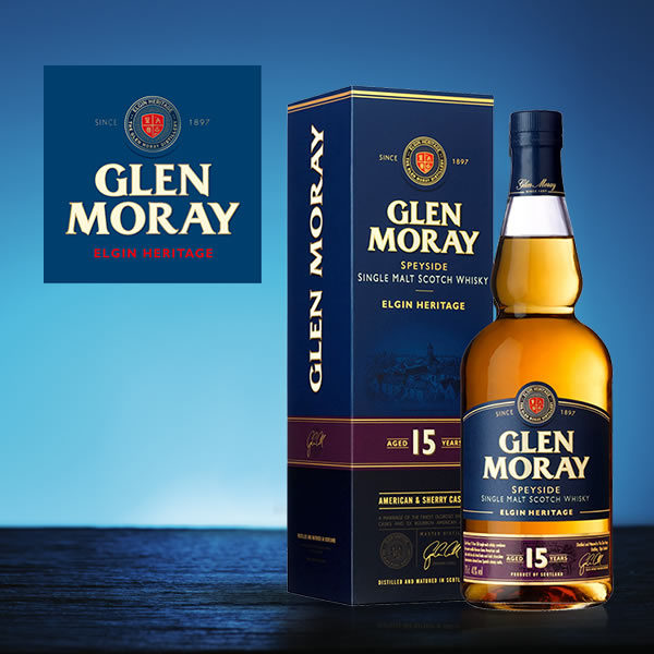 GLEN MORAY 15 YEARS OLD SINGLE MALT WHISKY 40%